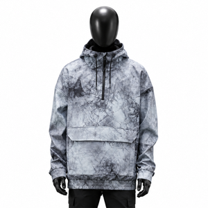 Custom Men's Waterproof <b>Ski</b> <b>Jacket</b> Snowboard Anorak Pullover Hooded Winter Windproof Thermal Outdoor Sportswear Marble Coat - Product Image 1