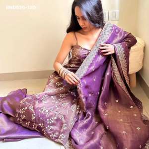 Tenue indienne de haute qualité pour les fêtes, JMC Organza avec broderie et travail de sequins, Kurta avec Plazzo et Dupatta, vente en gros - Product Image 4