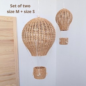 Hot Air <b>Balloon</b> Home Decor For Kids Room Handmade Hanging Wall Decor Nursery Bedroom Party Theme And Boho Cute Room Styling - Product Image 3