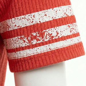 Camiseta Personalizada para Mujer, Color Rojo, Estilo Urbano, Cuello Redondo, Manga Corta, Tejido de Algodón, Corte Regular - Product Image 5