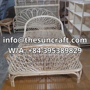 Hot Sale Natural Rattan <b>Bed</b> Toddler Furniture Kids Room Wholesale Price Factory Sale High Quality Cheap - Product Image 6
