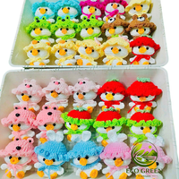 Porte-clés miniature en crochet fait main, pendentif en peluche douce, breloque de sac en fil mignon, cadeau pour enfants et amis