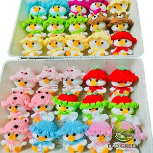 Handmade Mini Crochet Animal Keychain Soft <b>Plush</b> Pendant Cute Yarn Bag Charm Gift for Kids and Friends - Product Image 6