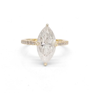 Bague en moissanite pour femme, bijou tendance, cadeau d'anniversaire, disponible au prix export - Product Image 2