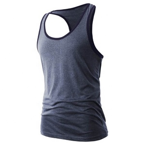 Chaleco Deportivo sin Mangas para Hombre PIHA SPORTS, con Cuello Redondo y Dobladillos Enrollados, Corte Holgado, 100% Algodón Jersey, 160g, Negro - Product Image 1