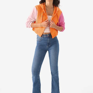 High Quality <b>Winter</b> Women Crop <b>Top</b> Hoodies with Front Logo 100% Cotton Fleece Breathable & Eco-Friendly Wholesale Price - Product Image 4