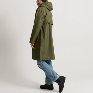 Hot Selling Long Waterproof Breathable Polyester Women's Raincoat High Quality Outdoor Travel Rainwear - Product Image 4