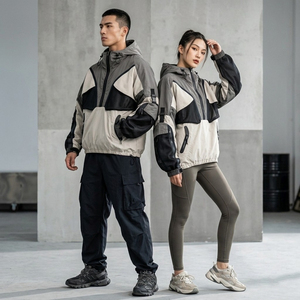 Chaqueta Cortavientos Técnica Personalizada, Oversize, con Bloques de Color, Tipo Pullover, con Capucha, Estilo Anorak, Urbana, Utilitaria, Ligera para Exteriores - Product Image 6