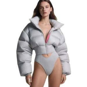 Chaqueta Acolchada Informal con Logotipo Personalizado, Chaqueta de Invierno Acolchada de Alta Calidad para Exteriores, Chaqueta de Plumón para Mujer - Product Image 5