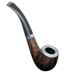 Pipe à fumer artisanale en bois de bruyère laqué, style italien, grande, courbée, classique, premium, portable, en bois de bruyère courbé - Product Image 4