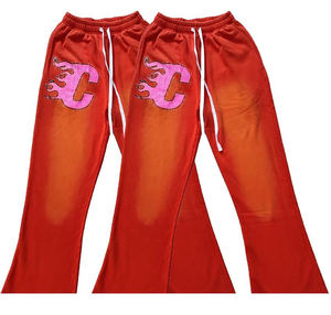 Pantalones Deportivos de Hombre con Logotipo Personalizado, Diseño Moderno, Color Negro Lavado Ácido, Tejido de Algodón/Felpa, Venta al Por Mayor - Product Image 2