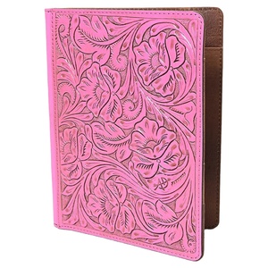New Trendy Western Tooled Leather <b>Folder</b> Binding Paper Organizer Portfolio <b>A4</b> Customized Leather <b>Document</b> Portfolio File - Product Image 1