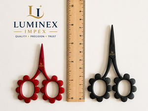 Ciseaux à broder LUMINEX IMPEX Putford blancs, petits, bicolores, à lame arrondie, à poignée courte, pour droitiers, usage domestique - Product Image 5