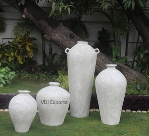 Juego de Macetas de Resina de Poliéster Negras Clásicas Tradicionales, Decoración Rústica para Entrada de Boda, Pasillo, Callejón, Calidad de Exportación Premium - Product Image 5