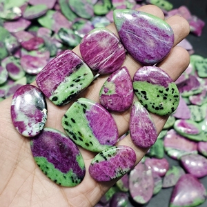 พลอยทับทิมธรรมชาติอัญมณี zoisite cabochons - Product Image 3