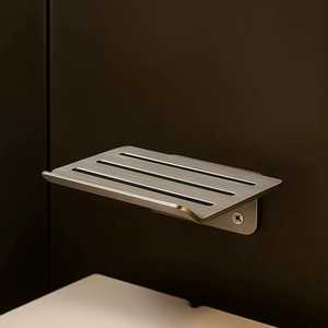 Wall Mounted Stainless Steel Soap Dish Slotted <b>Brushed</b> Metal Bar Soap Holder Modern Bathroom Hardware Shelf - Product Image 1