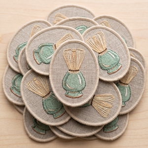 Parches bordados ovalados con diseño de brocha de afeitar y escudo de barbería, directo de fábrica, para delantales de salón y uniformes - Product Image 1