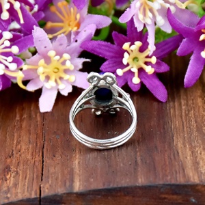 Purple <b>Turquoise</b> 925 Sterling Silver Artisan Jewelry Handmade Boho Western Style Swirl Fine <b>Ring</b> For Women Everyday Wear - Product Image 6