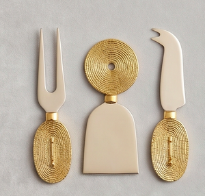 Magnifiques couverts en laiton doré, design élégant, pour cadeaux et utilisation en cuisine moderne. - Product Image 1