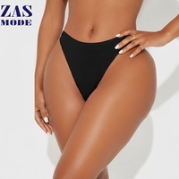 Culottes jetables pour femmes, en maille unie, sexy, taille basse et taille haute, 95% Coton 5% Élasthanne, écologiques, séchage rapide, personnalisables
