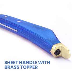 Couteau à sabots en acier Damas de qualité supérieure IRON, outil de fermeur pour le taillage des sabots, lame artisanale, outils vétérinaires, marque privée OEM - Product Image 3