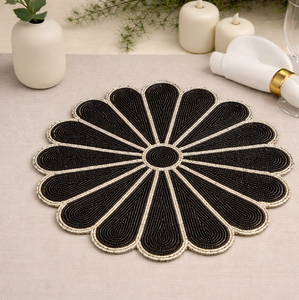ชุดแผ่นรองจานประดับลูกปัด หลายแบบ สำหรับตกแต่งโต๊ะอาหาร ร้านอาหาร บาร์ - Product Image 3