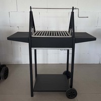Barbecue au charbon de bois portable avec support pliable pour le camping, la randonnée, les pique-niques et l'utilisation en terrasse