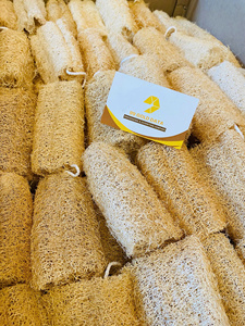 Natural Loofah Sponge Pad Soft Exfoliating Bath Scrubber for Body Cleaning <b>Shower</b> and Skin Care - Product Image 2