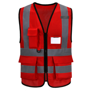 Gilet de sécurité réfléchissant avec plusieurs poches - Gilet de travail d'hiver haute visibilité durable pour la construction - Product Image 1