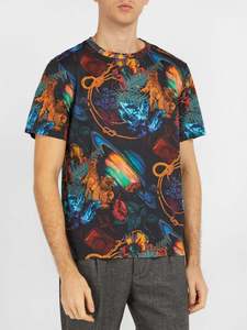 เสื้อยืดผู้ชายลายกราฟิกนามธรรม พิมพ์ลายแบบซับลิเมชั่น แขนสั้น คอกลม ทรงปกติ ผ้าถัก 100% สไตล์สตรีทแวร์ - Product Image 5