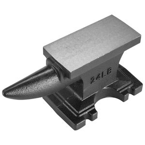 Incudine in ghisa da 25 libbre con corno singolo, base stabile da 6,8 x 3,5 pollici, elevata durezza, corno robusto, 11 kg, materiale in acciaio - Product Image 1