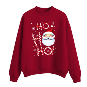 Sudadera de cuello redondo para hombre, jersey con estampado de árbol de Navidad rojo, top informal de manga larga para invierno - Product Image 6