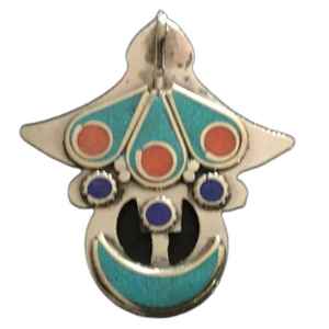 Colgante de Flor Chapado en Plata de Aleación con Coral, Estilo Hip Hop Único, Hecho a Mano en Nepal, Unisex, de Asthamangal Gift & Craft - Product Image 3