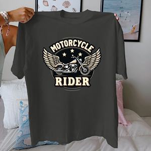 Emblème de moto classique en pur coton pour femme coupe confortable - Product Image 3