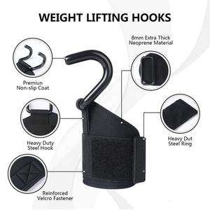 Heavy Duty Power Lifting Pull up Rod Hooks Custom <b>Gym</b> Weight Lifting Hooks Grips Straps Deadlift Strength Training Wrist <b>Wraps</b> - Product Image 3