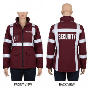 Chaqueta de Seguridad con Capucha Unisex Naranja, Lona de 300 GSM, Impermeable, Cinta Reflectante, Logotipo Personalizado, Transferencia Térmica, Bordado, Ropa de Trabajo - Product Image 3