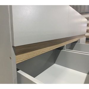 Comò Moderno a 6 Cassetti Lungo per Camera da Letto, Organizzatore di Vestiti in Legno con Cassetti Larghi, 41,5 cm P x 150 cm L x 58,0 cm A, Bianco - Product Image 5