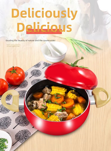 Ensemble de casseroles antiadhésives en forme d'aubergine pour le camping, comprenant une poêle et une casserole à induction en aluminium - Product Image 6