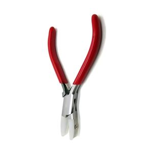 Flat Nose Pliers Smooth Jaws Jewelry Making <b>Tool</b> Carbon Steel Red Handle Non Marring Wire Bending Crafting Manual Hand <b>Tool</b> - Product Image 2