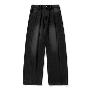 Jeans baggy pour homme, coupe ample, jambe large, denim délavé, style streetwear, pantalon hip hop - Product Image 6