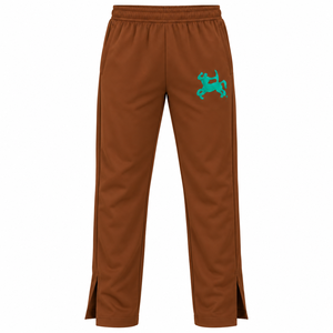 Pantalones Deportivos Marrones para Hombre Iota Phi Theta, Joggers Atléticos con Logotipo, Cintura Elástica, Pierna Recta, Bolsillos Laterales, Aberturas en los Tobillos, Estilo Casual - Product Image 3