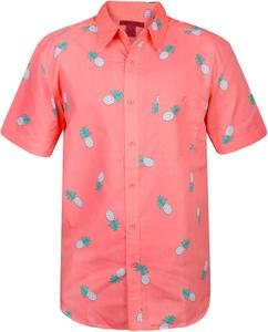 Camisa de verano para hombre, manga corta, estampado tropical, informal, con botones, para vacaciones, colorida, ligera, camisa de playa para hombre - Product Image 1