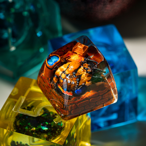 Teclas Místicas de Anime, Teclas Artesanales Personalizadas, Teclas Anime Lindas, Teclas Verdes, Juego de Teclas, Teclas de Resina - Product Image 5