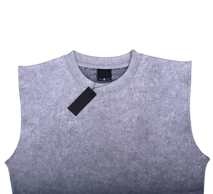 Débardeur côtelé sans manches pour homme, 100 % coton, tricoté et lavé, haute qualité, pour fitness et streetwear, collection 2026, directement de l'usine - Product Image 4