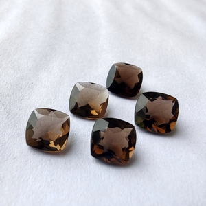 Cuarzo Ahumado Natural Semiprecioso Negro Facetado de Corte Cojín de 5.0mm ~ 10.0mm, Gemas de Alta Calidad para Joyería - Product Image 6