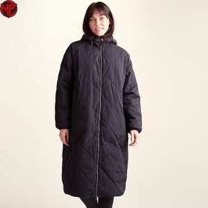 Abrigo acolchado de plumón para mujer, chaqueta larga de invierno con capucha y cremallera, ropa exterior cálida y holgada, abrigo informal de viaje, chaqueta larga tipo puffer. - Product Image 4