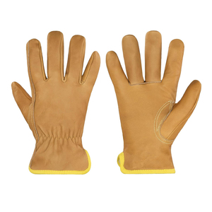 Leather Work <b>Gloves</b> Real Leather Working <b>Gloves</b> Safety <b>Gloves</b> Comfortable and Soft for Personal and Construction Work Hand - Product Image 1