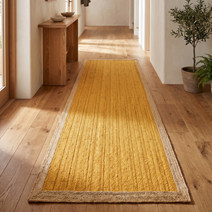 Alfombra NYKO MART Extra Grande de Yute Natural Orgánico, Estilo Bohemio, Ecológica, de Pelo Corto, Trenzada, de Color Sólido y Grosor Medio - Product Image 4