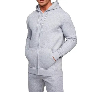 Ensemble de survêtement décontracté pour homme avec veste à fermeture éclair et pantalon de jogging à taille élastique pour tous les jours et l'entraînement - Product Image 2