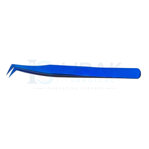 Pinzas Antiestáticas para Pestañas Blue Precision, Punta Suave de Acero Inoxidable para Aplicación de Extensiones de Pestañas - Product Image 6